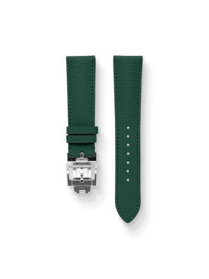 MTO Sailcloth FKM Rubber Strap in Green with Spring Deployant Clasp
