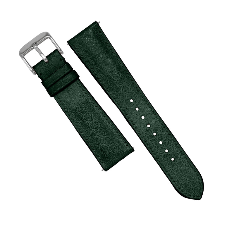 MTO Sea Snake Leather Strap in Green