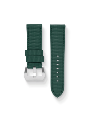 MTO Sailcloth FKM Rubber Strap in Green for Panerai