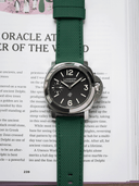 MTO Sailcloth FKM Rubber Strap in Green for Panerai