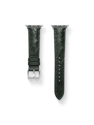 MTO Ostrich Leather Strap in Green for Apple Watch