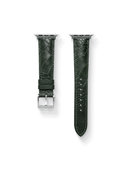 MTO Ostrich Leather Strap in Green for Apple Watch