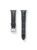 MTO Crocodile Leather Strap in Grey (Semi-Glossy) for Apple Watch
