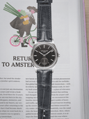 MTO Crocodile Leather Strap in Grey (Semi-Glossy) with Spring Deployant Clasp