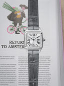 MTO Crocodile Leather Strap in Grey (Semi-Glossy) for Cartier Santos Dumont
