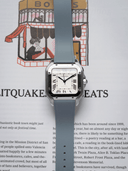 Dress FKM Rubber Strap in Grey for Cartier Santos de Cartier