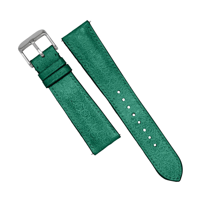 MTO Sea Snake Leather Strap in jade