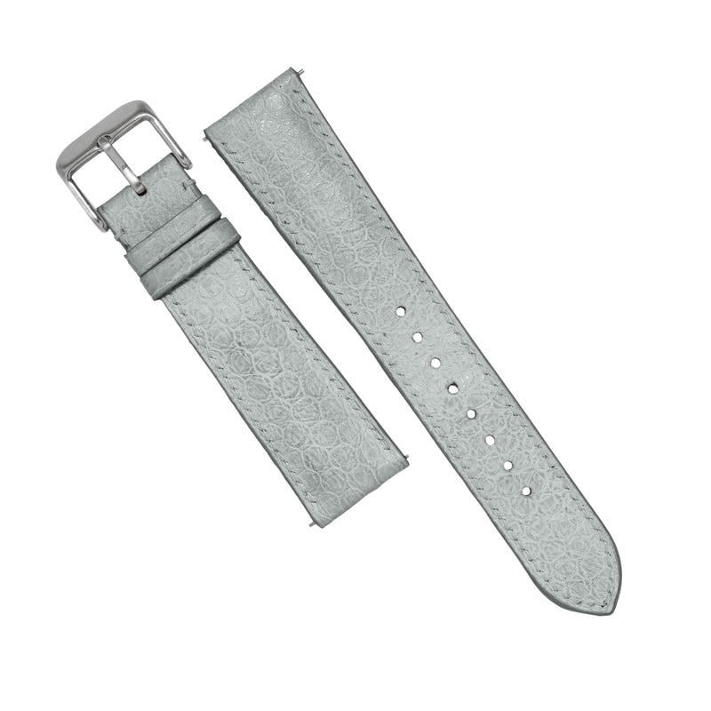 MTO Sea Snake Leather Strap in Light Grey