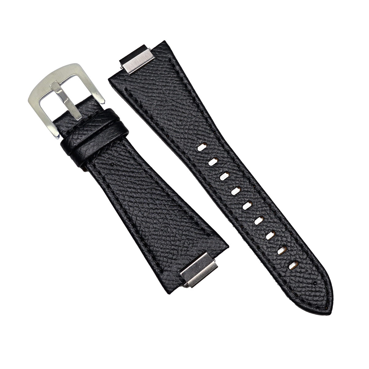 Dress Epsom Leather Strap in Black (Tissot PRX 40mm) - Nomad Watch Works SG
