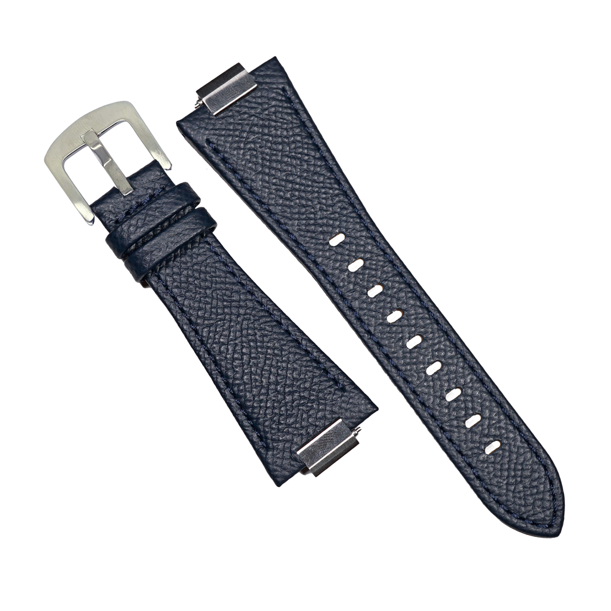Dress Epsom Leather Strap in Navy (Tissot PRX 40mm) - Nomad Watch Works SG