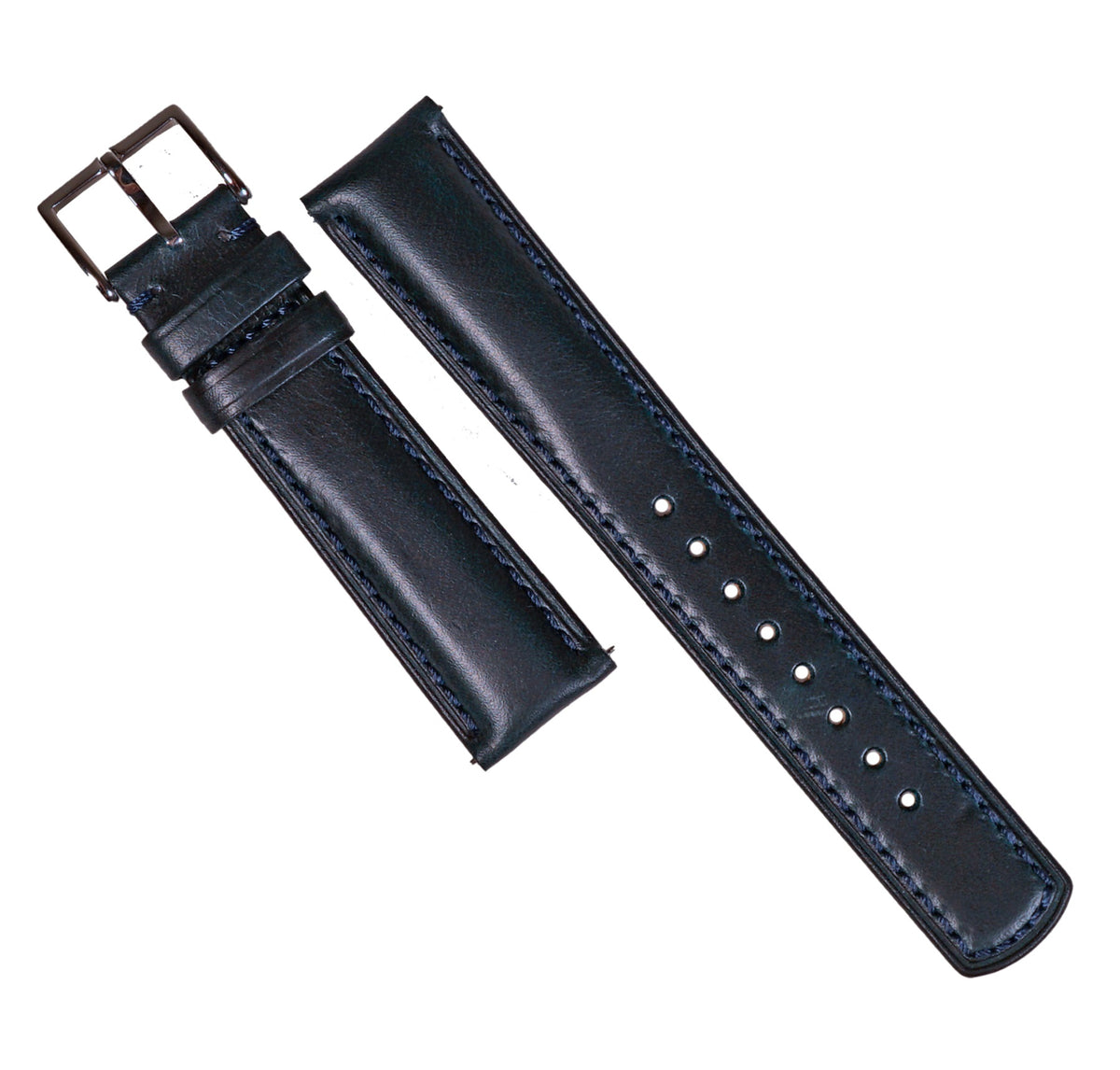 M3 Smooth Leather Watch Strap in Navy - Nomad Watch Works SG