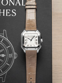 MTO Crocodile Leather Strap in Natural (Glossy) for Cartier Santos de Cartier