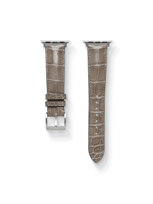 MTO Crocodile Leather Strap in Natural (Glossy) for Apple Watch