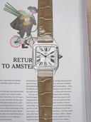 MTO Crocodile Leather Strap in Natural (Glossy) for Cartier Santos Dumont