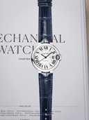 MTO Crocodile Leather Strap in Blue (Semi-Glossy) for Cartier Ballon Bleu