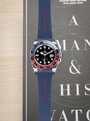 TrimFIT Sports FKM Rubber Strap in Blue/Red for Rolex GMT-Master II (PREORDER)