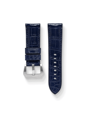 MTO Crocodile Leather Strap in Navy (Semi-Glossy) for Panerai