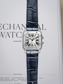 MTO Crocodile Leather Strap in Navy (Semi-Glossy) for Cartier Santos 100
