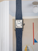 TrimFIT Mosaic FKM Rubber Strap in Navy for Cartier Tank