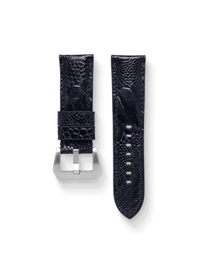MTO Ostrich Leather Strap in Navy for Panerai