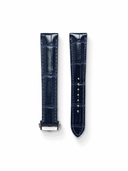 MTO Crocodile Leather Strap in Navy (Semi-Glossy) for Omega Seamaster