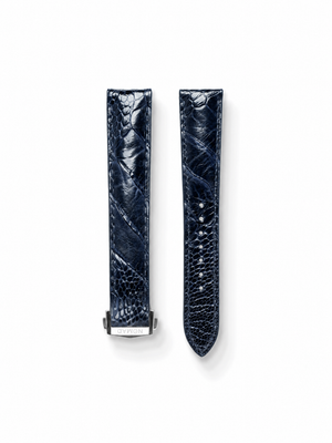 MTO Ostrich Leather Strap in Navy for Omega Seamaster