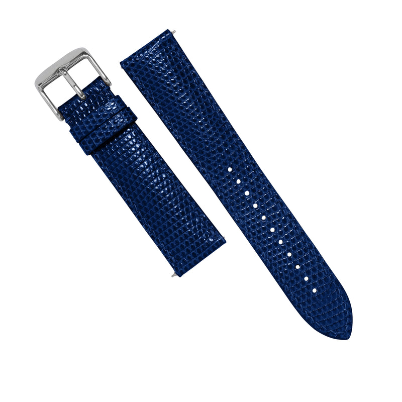 MTO Lizard Skin Watch Strap in Navy