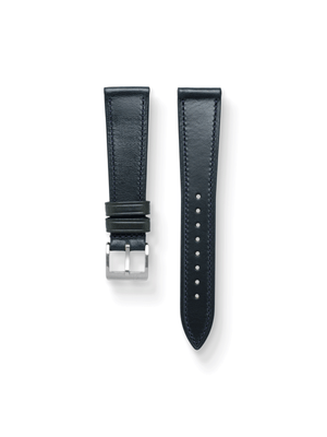 Slim Horween Chromexcel Leather Strap in Navy