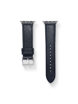Signature Pueblo Leather Strap in Navy for Apple Watch