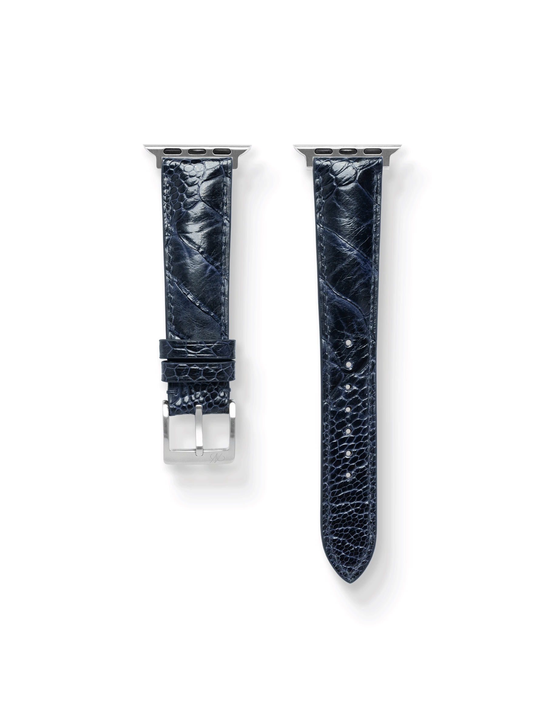 MTO Ostrich Leather Strap in Navy for Apple Watch – Nomad Watch Works