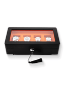 Monad Legacy Black Watch Box in Orange (4 Slots) - Nomad Watch Works SG