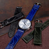 Ostrich Leather Watch Strap in Navy - Nomad Watch Works SG