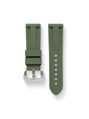 Marine FKM Rubber Strap in Olive for Panerai