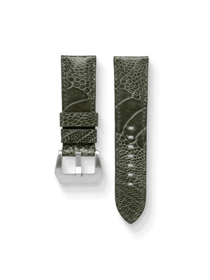 MTO Ostrich Leather Strap in Olive for Panerai