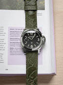 MTO Ostrich Leather Strap in Olive for Panerai