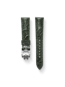 MTO Ostrich Leather Strap in Olive with Spring Deployant Clasp
