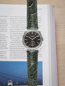 MTO Ostrich Leather Strap in Olive with Spring Deployant Clasp