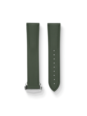 Loopless FKM Rubber Strap in Olive - Nomad Watch Works SG
