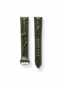 MTO Ostrich Leather Strap in Olive for Omega Seamaster