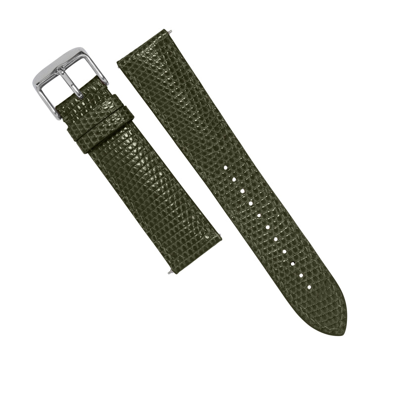 MTO Lizard Skin Watch Strap in Olive