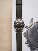 Vintage Horween Chromexcel Leather Strap in Olive - Nomad Watch Works SG