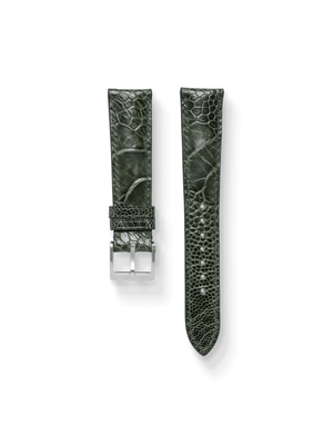MTO Ostrich Leather Strap in Olive for Cartier Tank