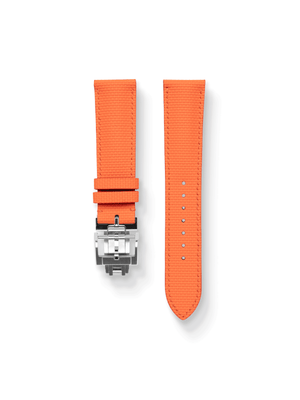 MTO Sailcloth FKM Rubber Strap in Orange with Spring Deployant Clasp