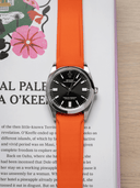 TrimFIT Curve Canvas Pattern FKM Rubber Strap in Orange