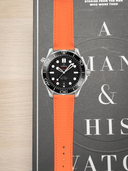 MTO Sailcloth FKM Rubber Strap in Orange for Omega Seamaster