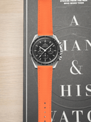 MTO Sailcloth FKM Rubber Strap in Orange for Omega Speedmaster
