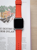 Classic Togo Leather Strap in Orange for Apple Watch