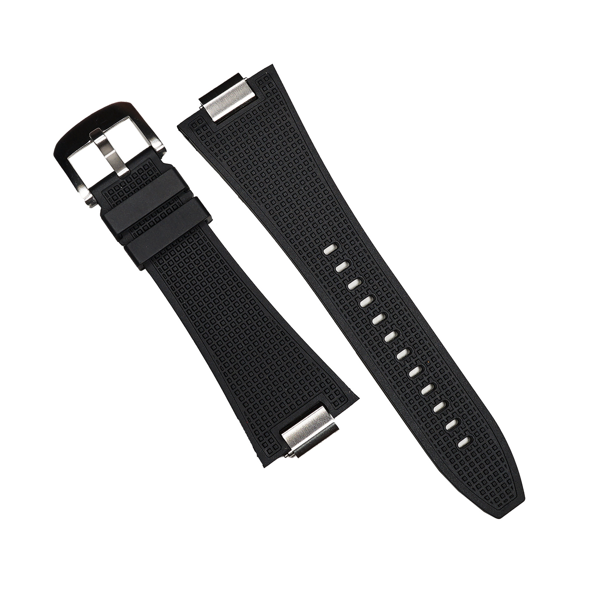 Waffle FKM Rubber Strap in Black for Tissot PRX - Nomad Watch Works SG