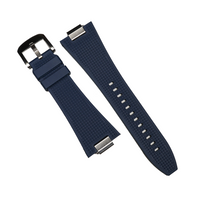 Waffle FKM Rubber Strap in Navy for Tissot PRX - Nomad Watch Works SG