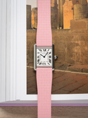 TrimFIT Mosaic FKM Rubber Strap in Pink for Cartier Tank